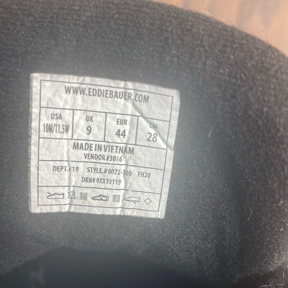 Eddie Bauer black leather and felt winter boots. Unisex. - Picture 7 of 7